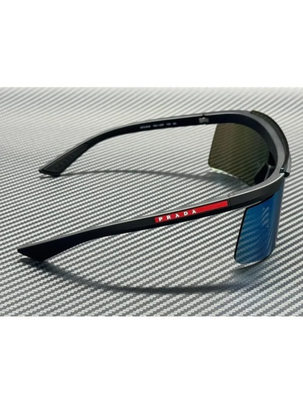 New Prada Linea Rossa Men Matte Black Sunglasses 60-21-130